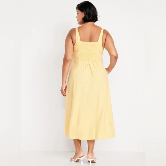 Old Navy butter Yellow Midi Dress - Picture 7 of 7